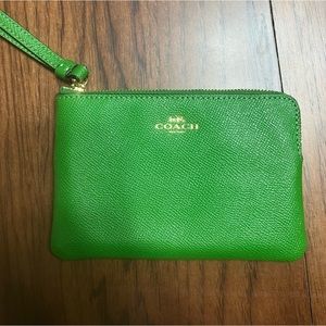 Coach corner zip wristlet